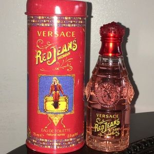 versace red jeans gift set